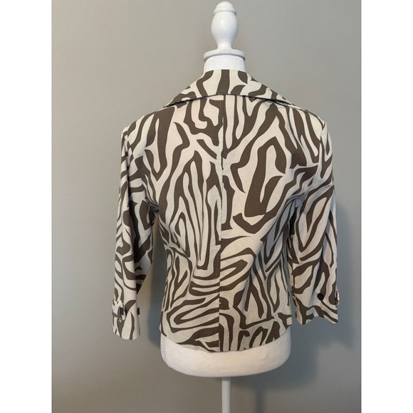 Patrick Christopher‎ Open Front Blazer Front Pockets Orange Liner Size Medium - Picture 4 of 5